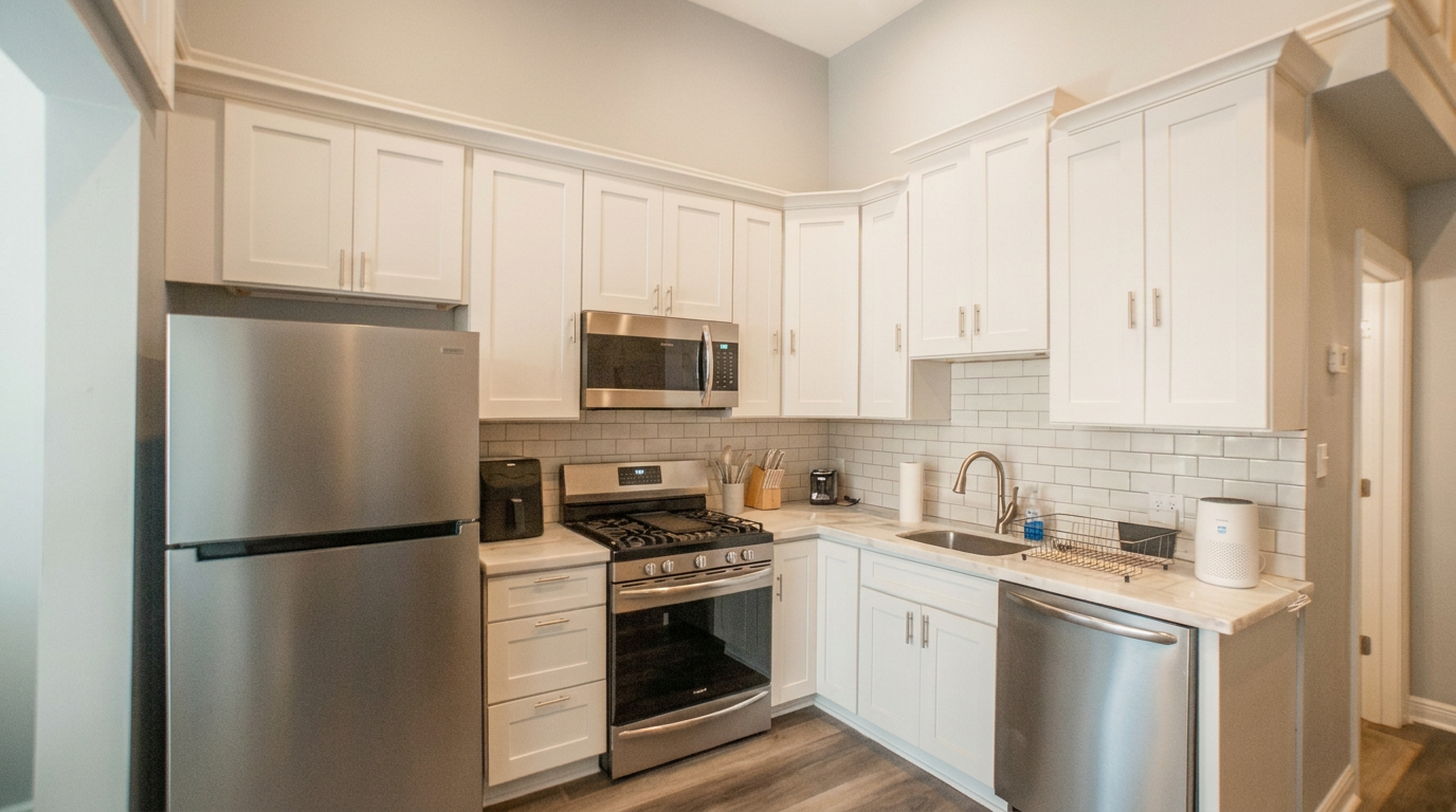 Fully equipped modern kitchen